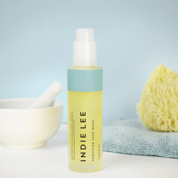 Purifying Face Wash - Hydrating Facial Cleanser + Makeup Remover - With Orange, Lavender, Burdock + Jasmine - Foam Face Wash for All Skin Types (125ml)
