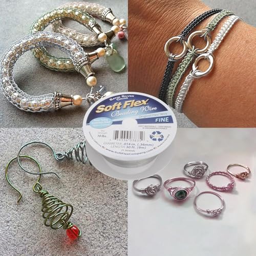 21 Strand Beading Wire - Fine 0.14 Diameter - 30 Feet Design Wire - Satin Silver