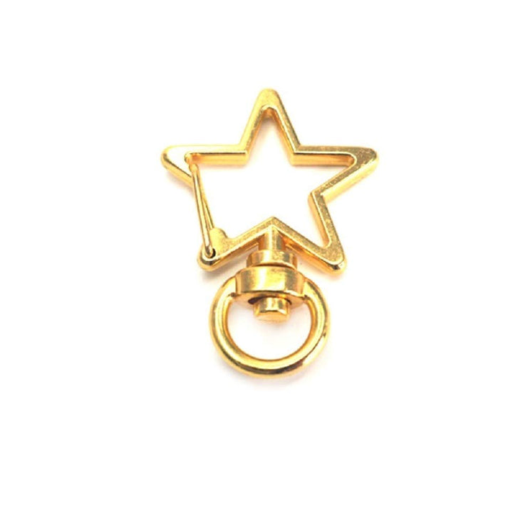40PCS Metal Star Shape Claw Swivel Lobster Clasp,Snap Hook with Key Rings,DIY Accessories for Bag,Keychains,Jewelry Making Silver and Golden