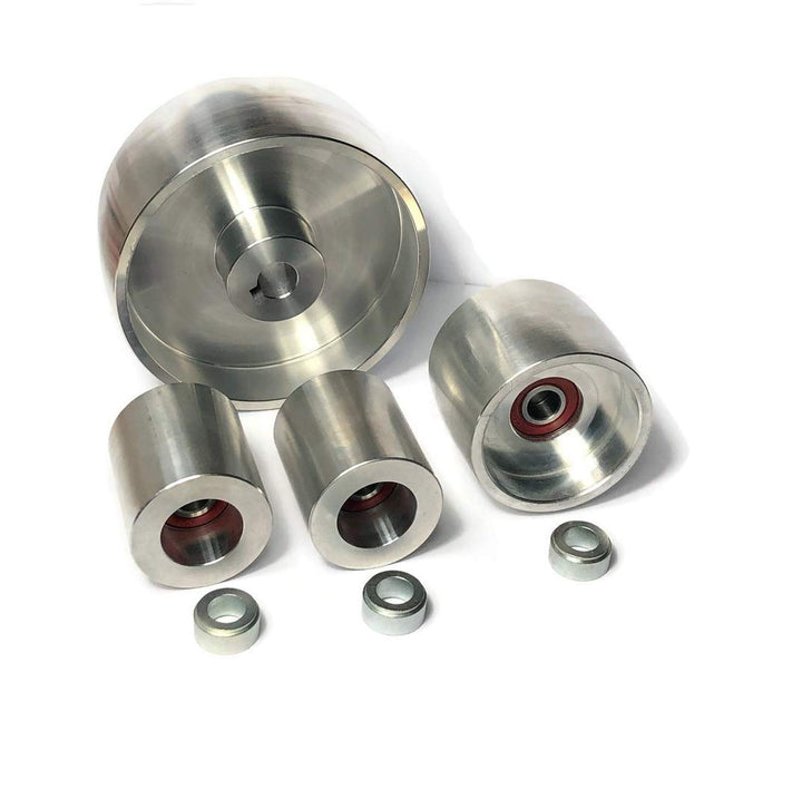 Belt Grinder 2x72 Wheel Set for Knife Grinder 5 Drive 5/8 Bore 3 Track 2 Idler (5 5/8-3 - 2)