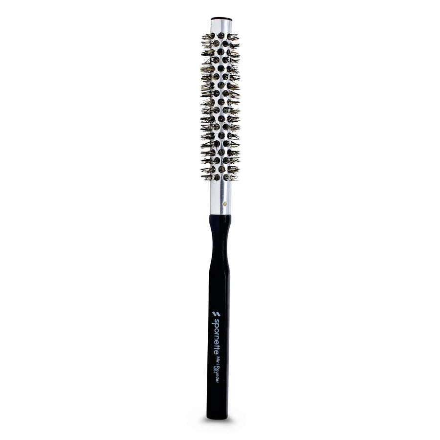 Spornette .75 Inch Mini Rounder Brush (mr-1) Small Round Hair Brush - Metal Thermal Barrel And Boar And Nylon Bristles For Blow Drying, Styling, And Volume To Short Hair And Bangs For Men And Women