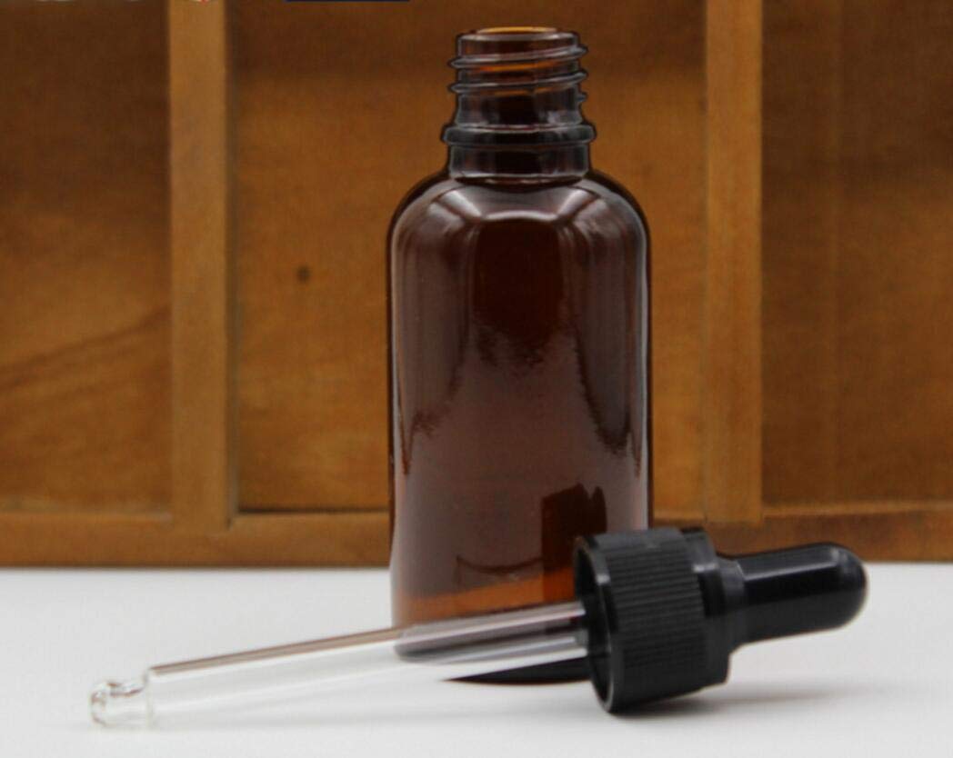 30Ml: 6Pcs Empty Amber Glass Dropping Bottles Vial Containers with Glass Pipette and Grey Dropper Cap for Essential Oil Perfume Makeup Cosmetic Eyes Drops Eyelquid Storage (30Ml)