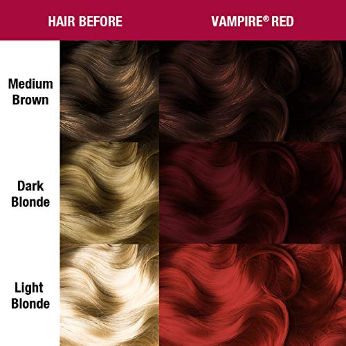 Vampire Red Hair Dye - Classic High Voltage - Semi Permanent Deep, Blood Red Hair Color - Vegan, PPD And Ammonia Free (4oz)