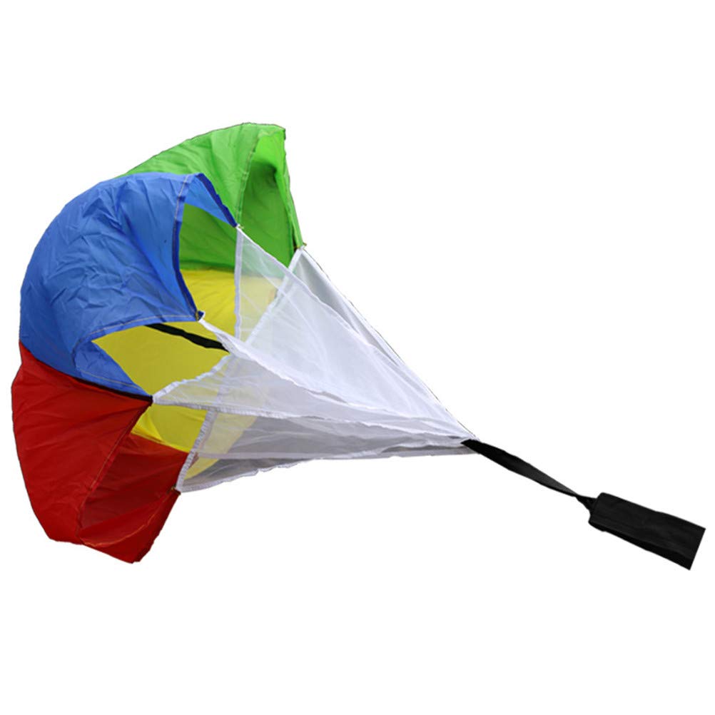 Multicolor Resistance Parachute - 43 inch Running Drag Chute with Adjustable Waist Strap for Kids Youth Power Speed Training