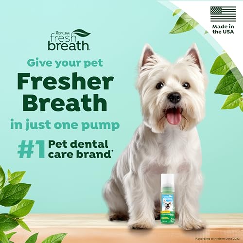 Fresh Breath Dental Foam Spray for Dogs & Cats | Quick Breath Freshener and Teeth Cleaning Solution | Made in The USA | 4.5oz.