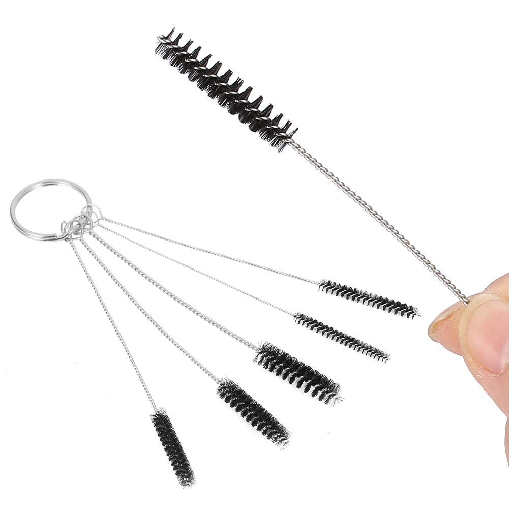 Brush Cleaning Bottle, 5Pcs / Set Nylon Bottle Brushes, Spray Gun Nozzle Tip Brush Cleaning Tube Cleaning Brush System