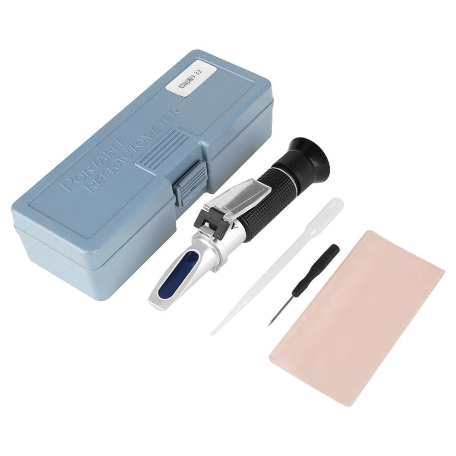Professional Hand Held Accurate Refractometer Salinity Refractometer 0-100‰ Cutting Oil Fluid Refractometer 0-32%(#1)