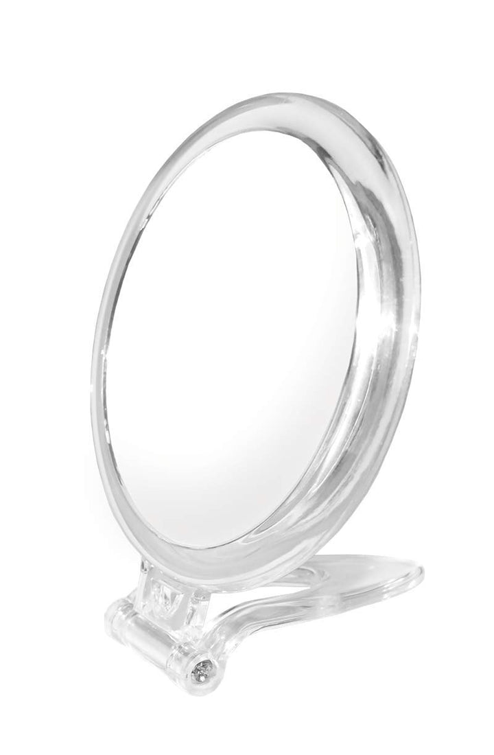 Normal View Acrylic Round Foldable Stand Mirror, 10X