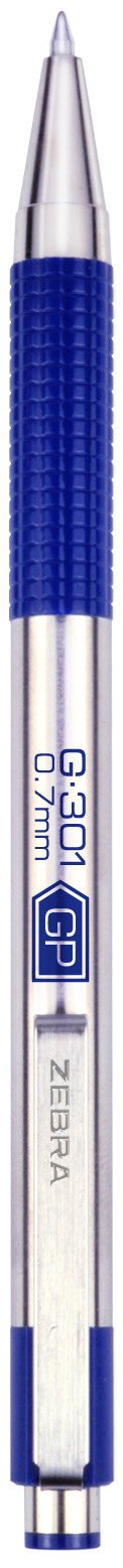 G-301 Stainless Steel Retractable Gel Pen, Medium Point, 0.7mm, Blue Ink, 2-Count, 2 Pack (41322)