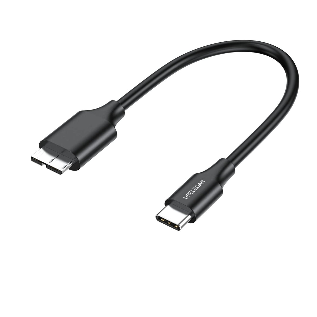 Micro USB 3.0 to USB C Cable 1 FT 10Gbps, USB 3.1 Type C to Micro B Hard Drive Cable, Micro B to USB C Compatible with Seagate, LaCie, Toshiba, Samsung, WD External Hard Drive
