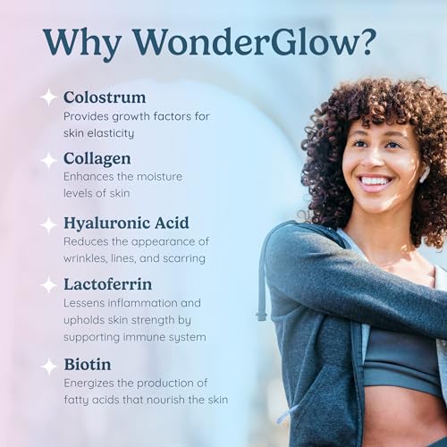 Hair Skin and Nails Vitamins w/Bovine Colostrum, Collagen, Hyaluronic Acid, Biotin, Zinc, & LactoferrinSupports Faster Hair Growth, Stronger Nails and Glowing Skin (30 Servings, Capsule)
