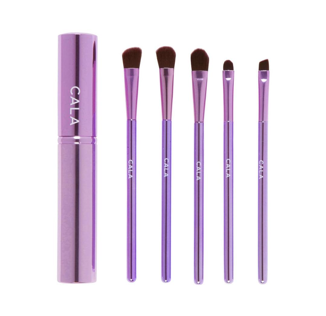 Metallic pink essential eye brush set 5 count, 5 Count