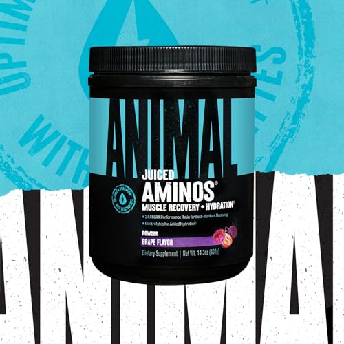Juiced Amino Acids - BCAA Powder EAA Matrix Plus Hydration with Electrolytes and Sea Salt Anytime Recovery and Improved Performance, Grape Flavor, 30 Servings