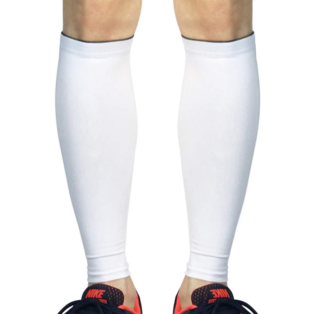 1 Pair Calf Compression Sleeves for Women & Men, Footless Shin Splint Leg Support Socks for Pain Relief, Recovery