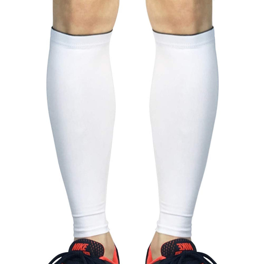 1 Pair Calf Compression Sleeves for Women & Men, Footless Shin Splint Leg Support Socks for Pain Relief, Recovery