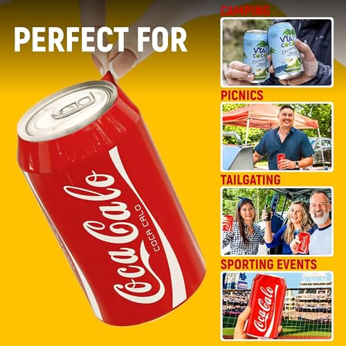 Silicone Can Sleeve / Cover, Hides Can by Disguising it as a Can of Soda, Red, 3 Pack