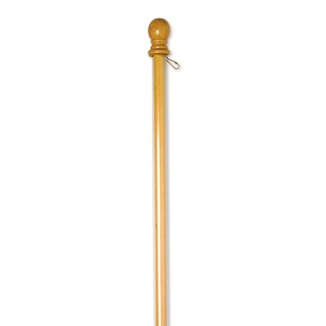 Evergreen 56 Solid Wood Flag Pole with Holder, Anti-Wrap Tube for 3'x5' Flags, Wall Mounted, Residential/Commercial