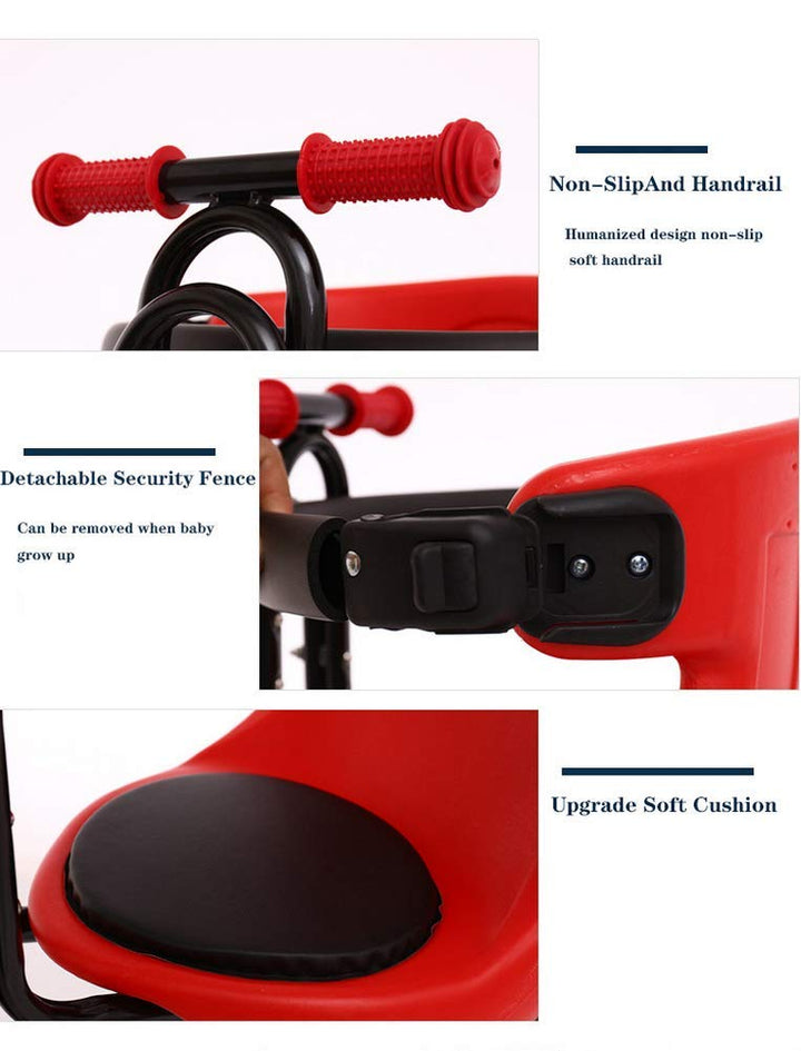 Eton Front Mounted Baby Bike Seat, Universal Kids Bike Seat for Children, Front Mount Bike Child Seats Safety Seat for Bikes Kids Safety Carrier Front Seat (A-Suitable for Bicycles with Front Beams)