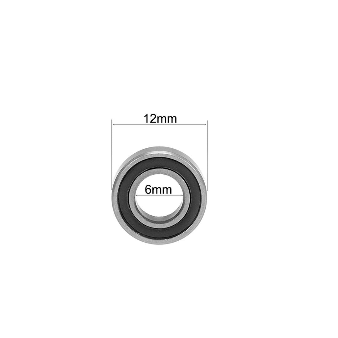 MR126-2RS Deep Groove Ball Bearings 6mm Inner Dia 12mm OD 4mm Bore Double Sealed Chrome Steel Z2 10pcs