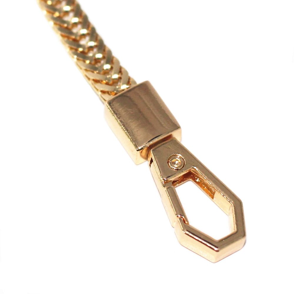 Iron Flat Chain Strap Purse Chain Straps Handbag Chains Shoulder Cross Body Replacement Snake Bone Chain Straps with Metal Buckles (23.6, Gold)