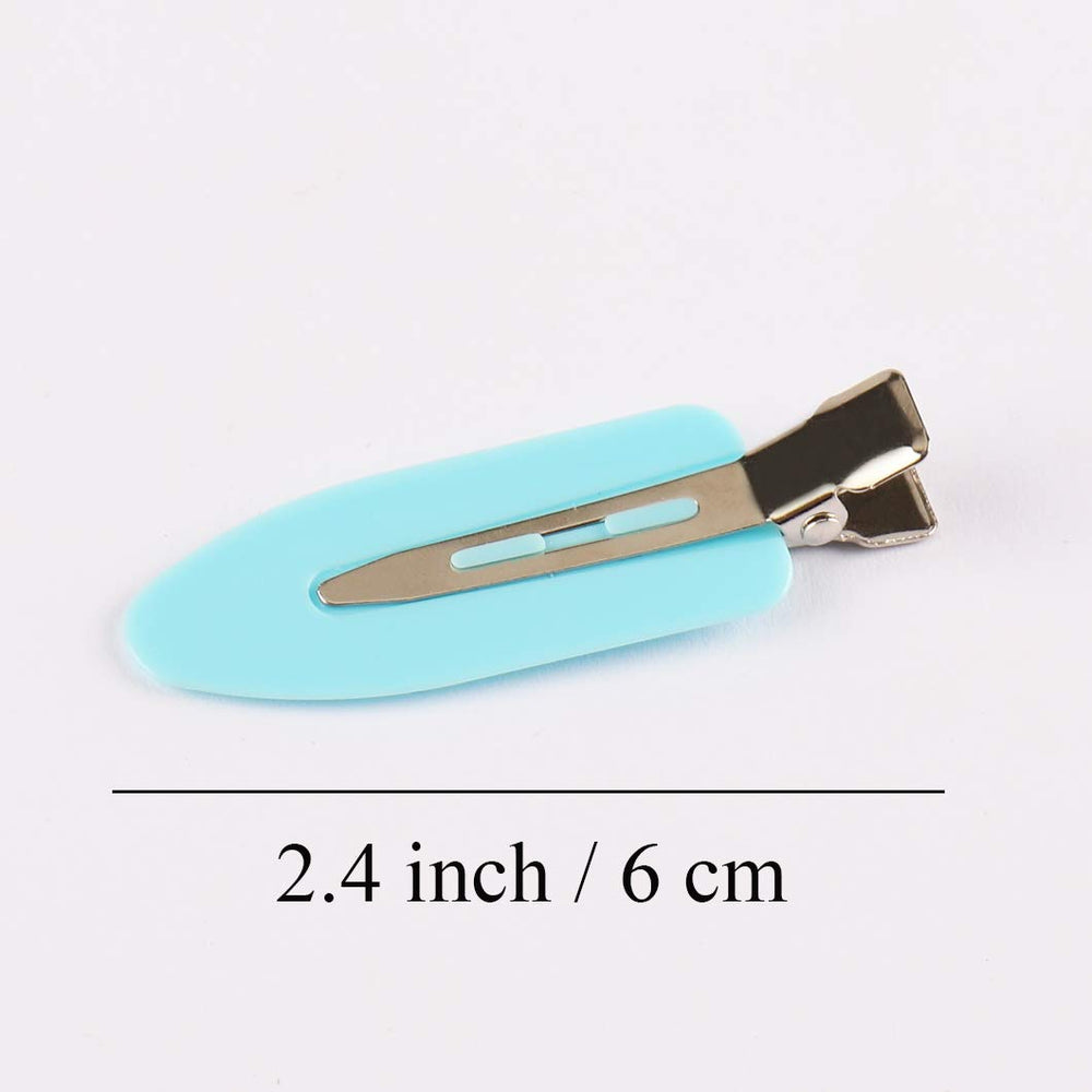 24 Pieces No Bend Hair Clips Seamless Side Bangs Fix Fringe Curl Pin Barrette No Crease Hair Clip for Makeup Washing Face Accessories Women Girls (Pink,White,Yellow,Blue,Black,Rose Red)