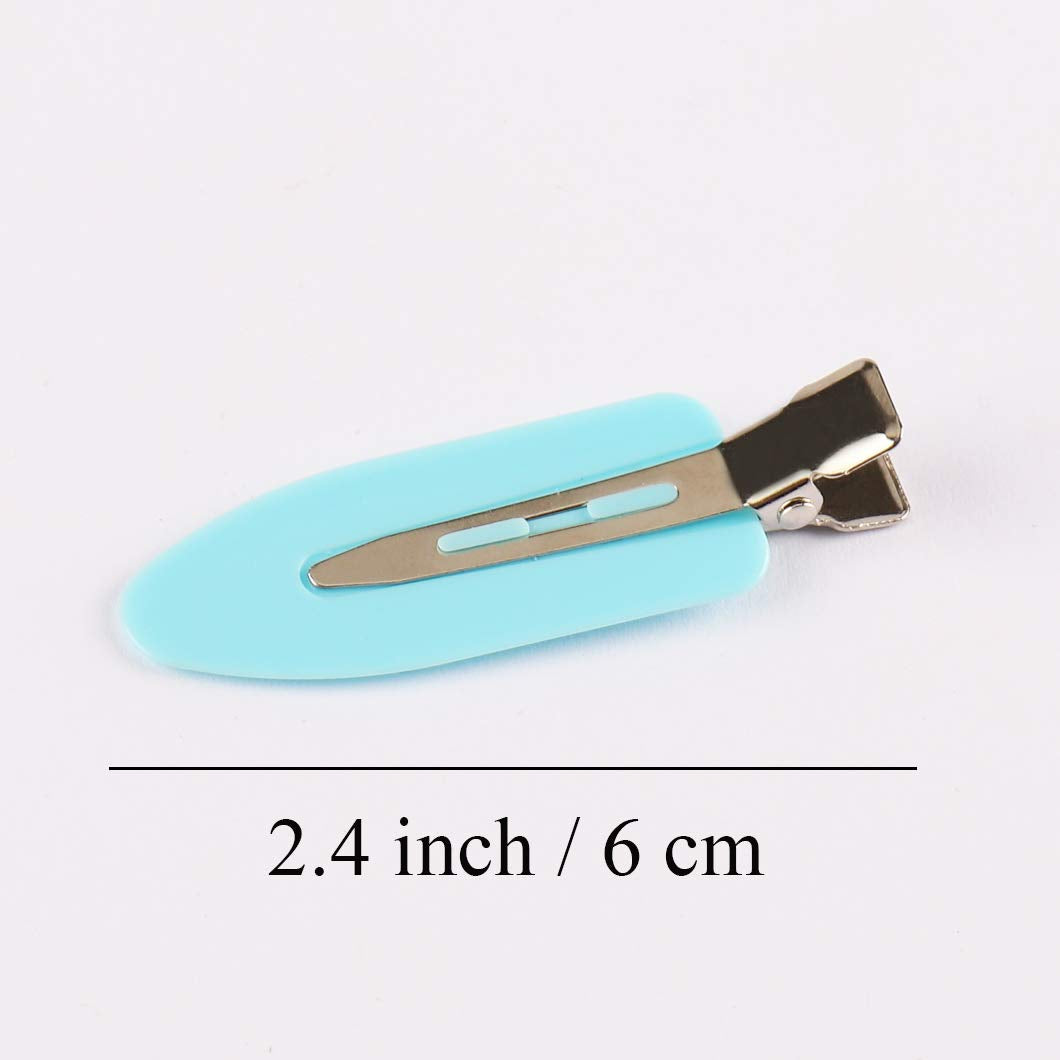 24 Pieces No Bend Hair Clips Seamless Side Bangs Fix Fringe Curl Pin Barrette No Crease Hair Clip for Makeup Washing Face Accessories Women Girls (Pink,White,Yellow,Blue,Black,Rose Red)