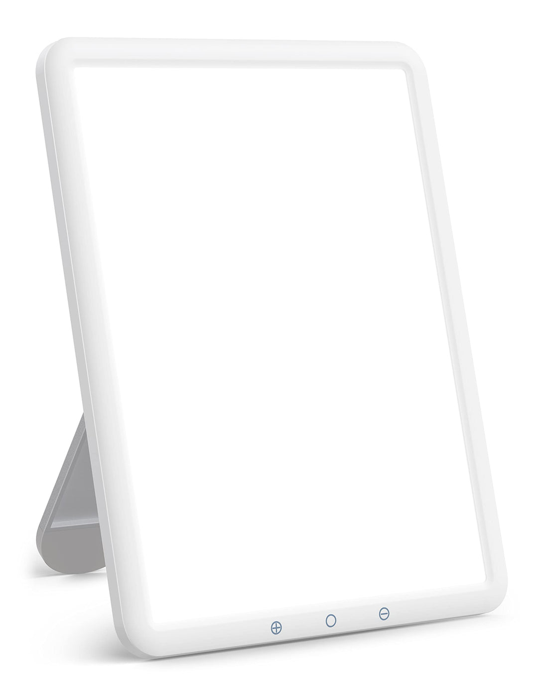 Light Therapy Lamp, Ultra-Thin UV Free 10000 Lux Bright White Therapy Light, 90° Rotatable Stand with 30 mins Timer, Brightness Adjustable, Touch Control, Memory Function
