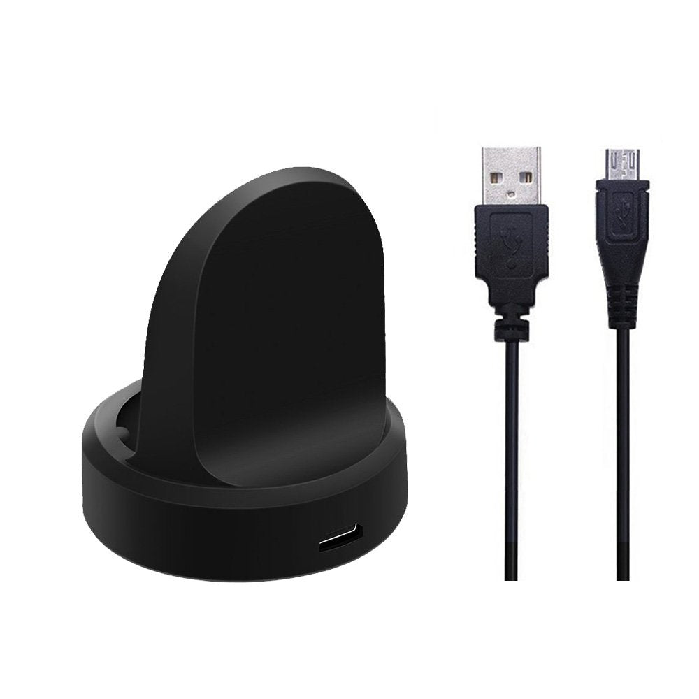Charger for Gear S2 / Gear S2 Classic, Replacement Charging Dock Cradle for Samsung Gear S2 Smart Watch (Black)