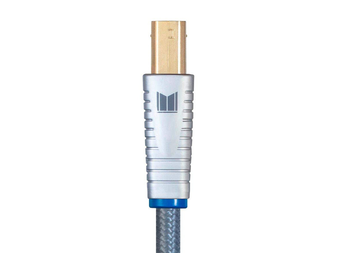 Monolith USB Digital Audio Cable - USB Type-A to USB Type-B, Gold-Plated Connectors, 22AWG, 1 Meter, Gray