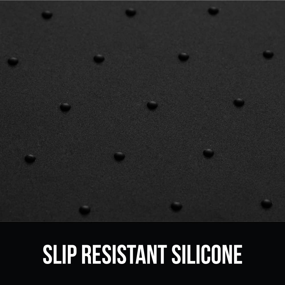 100% Waterproof Raised Edge BPA Free Silicone Pet Feeding Mat, Dog Cat Food Mats Contain Spills Protects Floors, Placemats for Cats and Dogs Water Bowl, Pets Accessories 18.5x11.5 Black