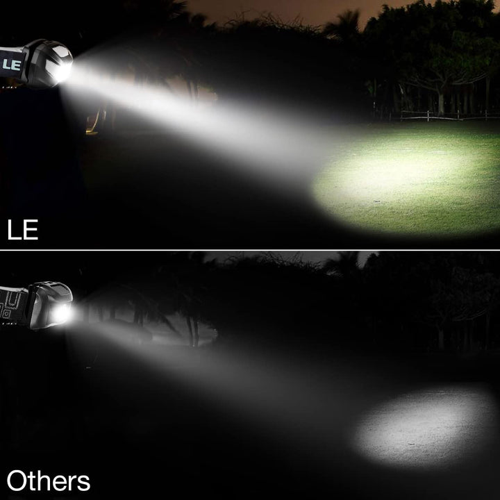 LED Headlamp Rechargeable - Super Bright Head Lamp with 5 Modes for Camping & Hiking Gear Essentials, IPX4 Waterproof Headlight Flashlight with Red Light, USB Cable Included