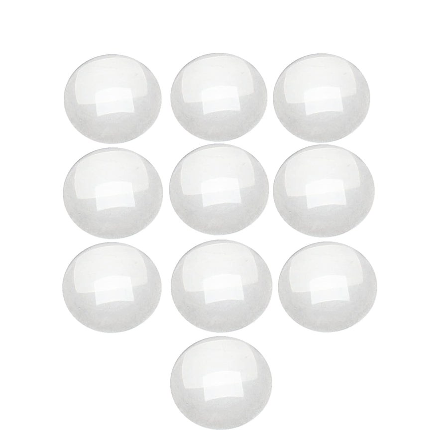 Glass Cabochons Dome Tiles, 10PCS 25mm, Thickness 6.2mm, Clear Round Flat Back Dome Cabochons Set for DIY Craft Photo Charms, Cameo Pendants, Rings, Necklace and Jewelry Making