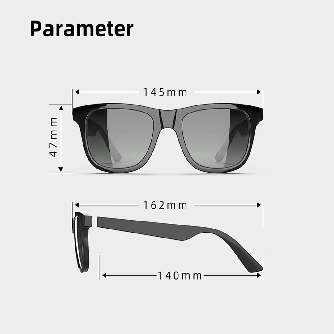Frames Bluetooth Sunglasses Blue Light Filtering & Photochromic & Polarized Sunglasses Lenses 3 in 1, Night Driving Glasses for Men and Women