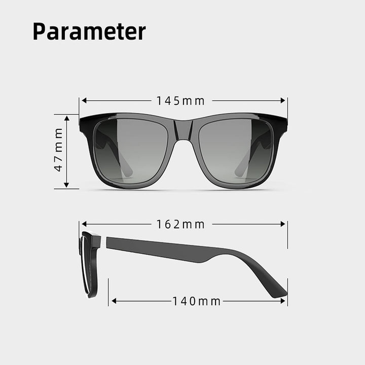 Frames Bluetooth Sunglasses Blue Light Filtering & Photochromic & Polarized Sunglasses Lenses 3 in 1, Night Driving Glasses for Men and Women