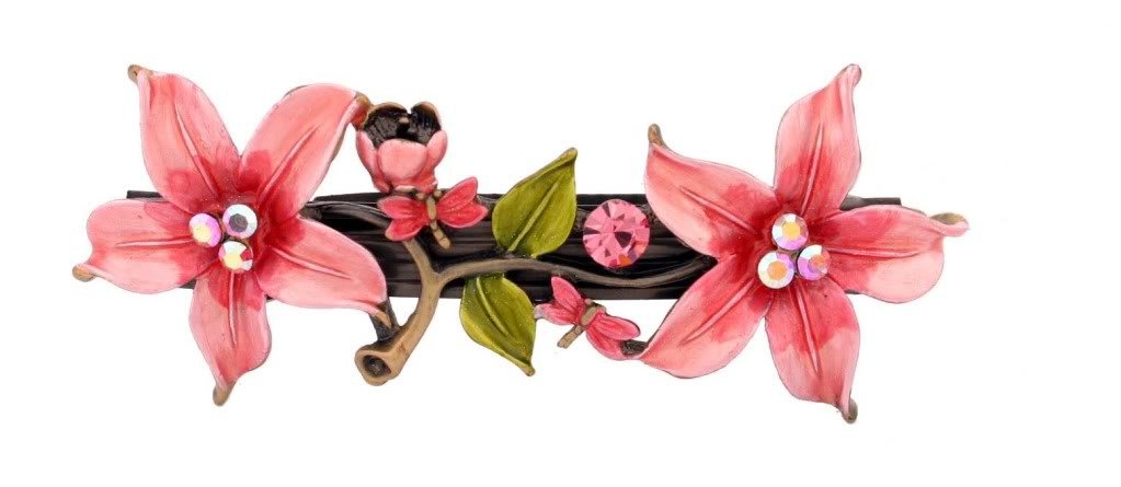 Caravan Artist Didnt Forget The Butterfly Poking At Nature Pinks Green And Branch Holding The Flowers