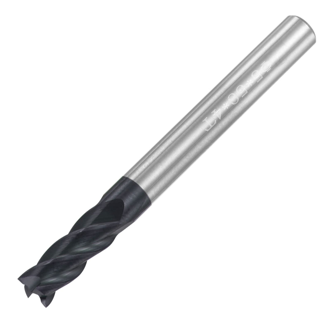 Square Nose End Mill, 5mm Tip Dia Solid Carbide AlTiN Coated CNC Router Bits 4 Flute Spiral Milling Cutter HRC45 with 5mm Shank 50mm (2-inch) Length