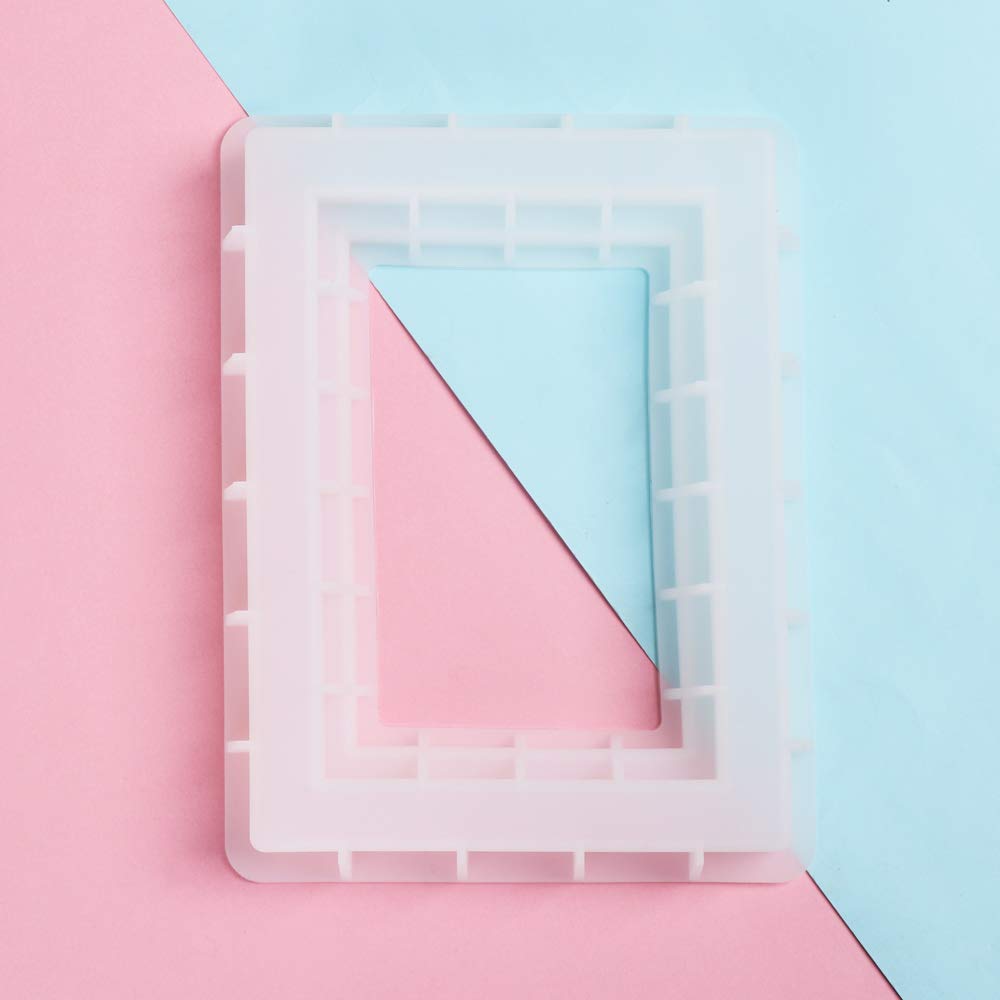 Silicone Resin Mold Photo Frame,Rectangle Picture Frame Silicone Molds for Casting, Epoxy Resin Mould Personalized Photo Frame Mold for DIY Crafts Home Table Decor Handmade Gifts