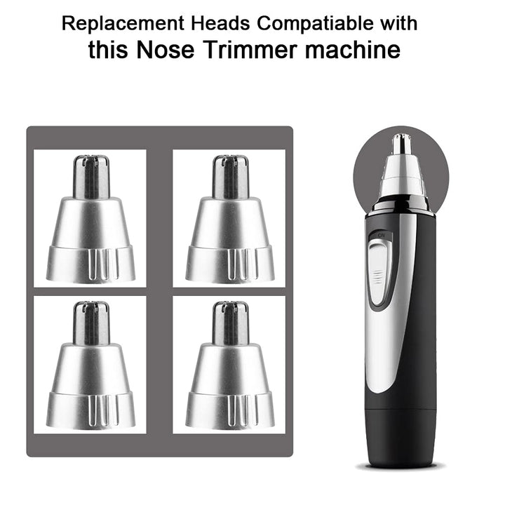 4 Pcs Replacement Heads Compatible with Ear and Nose Hair Trimmer Clipper as the Photo Show-include a cleaning brush