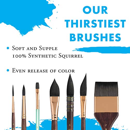 Artist Brush, Neptune Series 4750, Synthetic Squirrel Watercolor Paint Brush, Round, Size 10