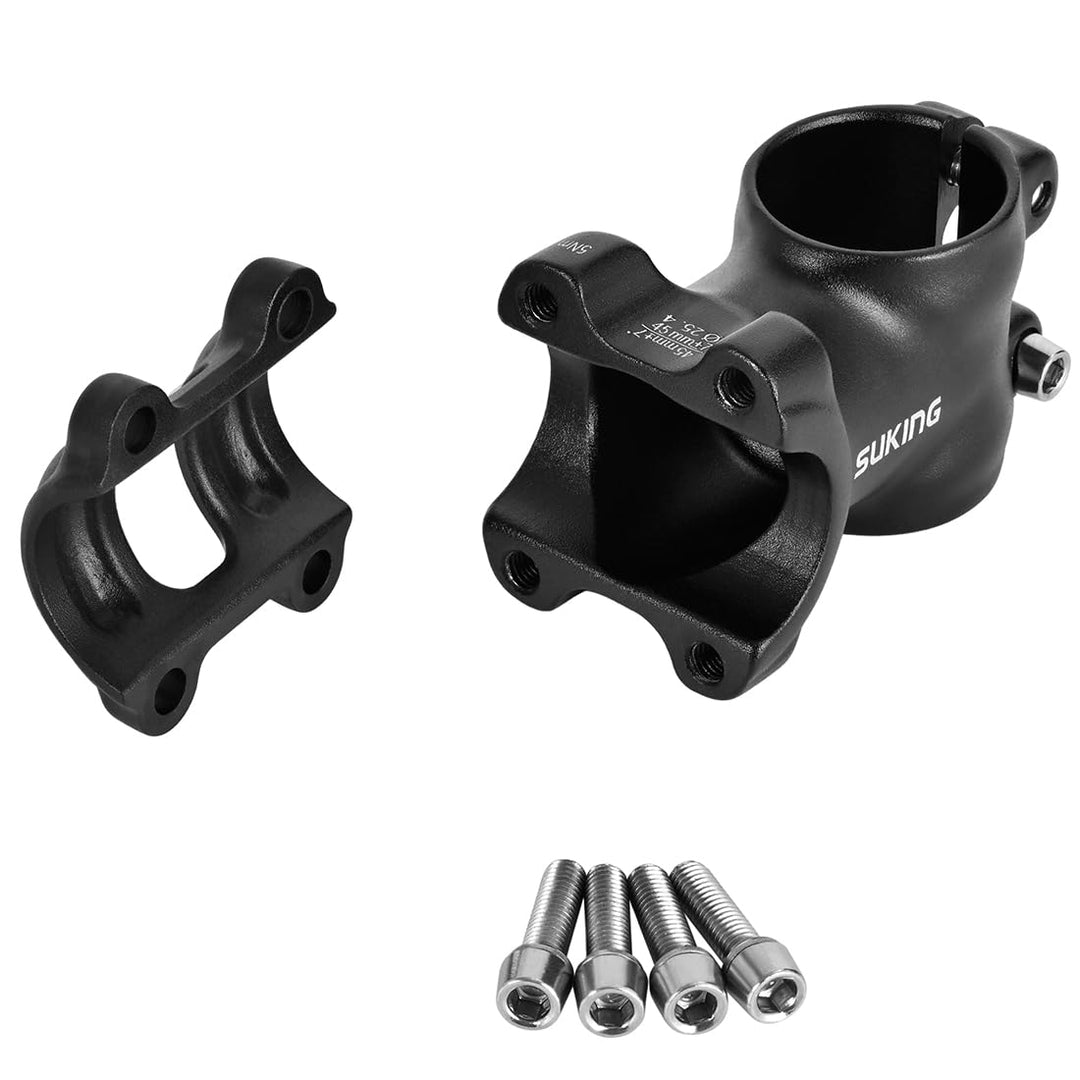 25.4 stem 45mm Short Bike Stem for 1' Handlebar Mountain Bikes, Road Bike, Fixed Gear Bicycle, BMX, MTB