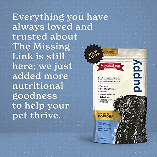 Puppy 8oz Supplement – Superfood Powder Promotes Growth & Development, Supports Immunity, Digestion, Bones, Skin & Coat of Dog