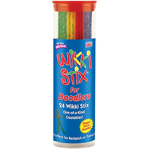 for Doodlers - Kid's Travel Essential: Portable Creativity On-The-Go! Pack of 24 in Neon and Primary Colors. Made in USA ! 3 & Up.