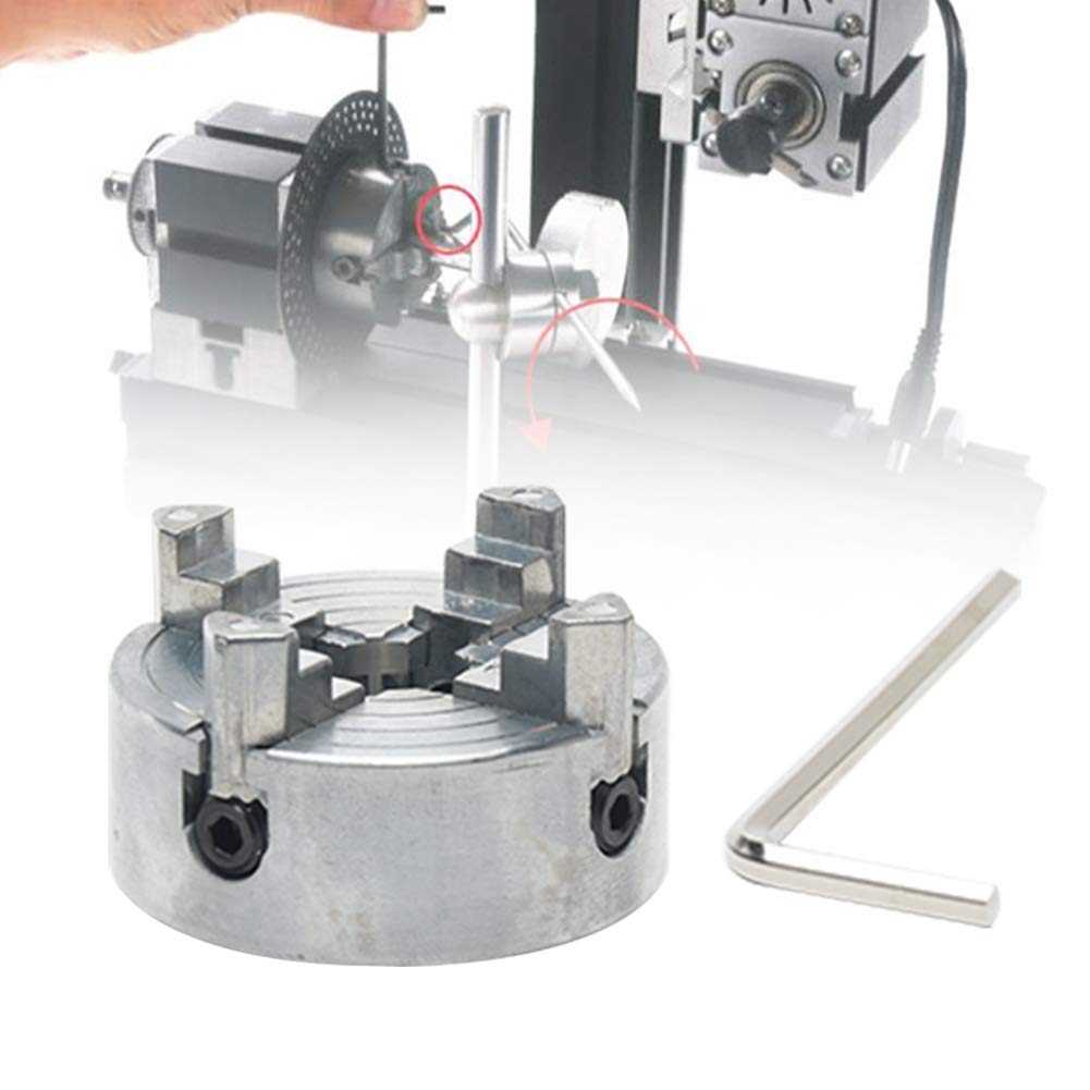 Z011Jaw Lathe Chuck with Connecting Rod, Extension For Mini Lathe Three Four Jaw Chuck Connecting Rod Electric Drill(size:#2)