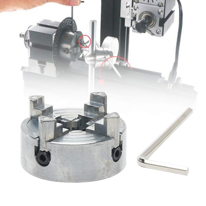 Z011Jaw Lathe Chuck with Connecting Rod, Extension For Mini Lathe Three Four Jaw Chuck Connecting Rod Electric Drill(size:#2)