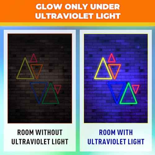 Black Light Tape 16.4ft – 5 Pcs Glow in The Dark Gaffer Tape Fluorescent Duct Tape intas Neon UV Tape Glow in The Dark Tape Neon Tape Neon Tape Duck Tape Glow Gaff Tape Neon Masking Tape Gaff Tape