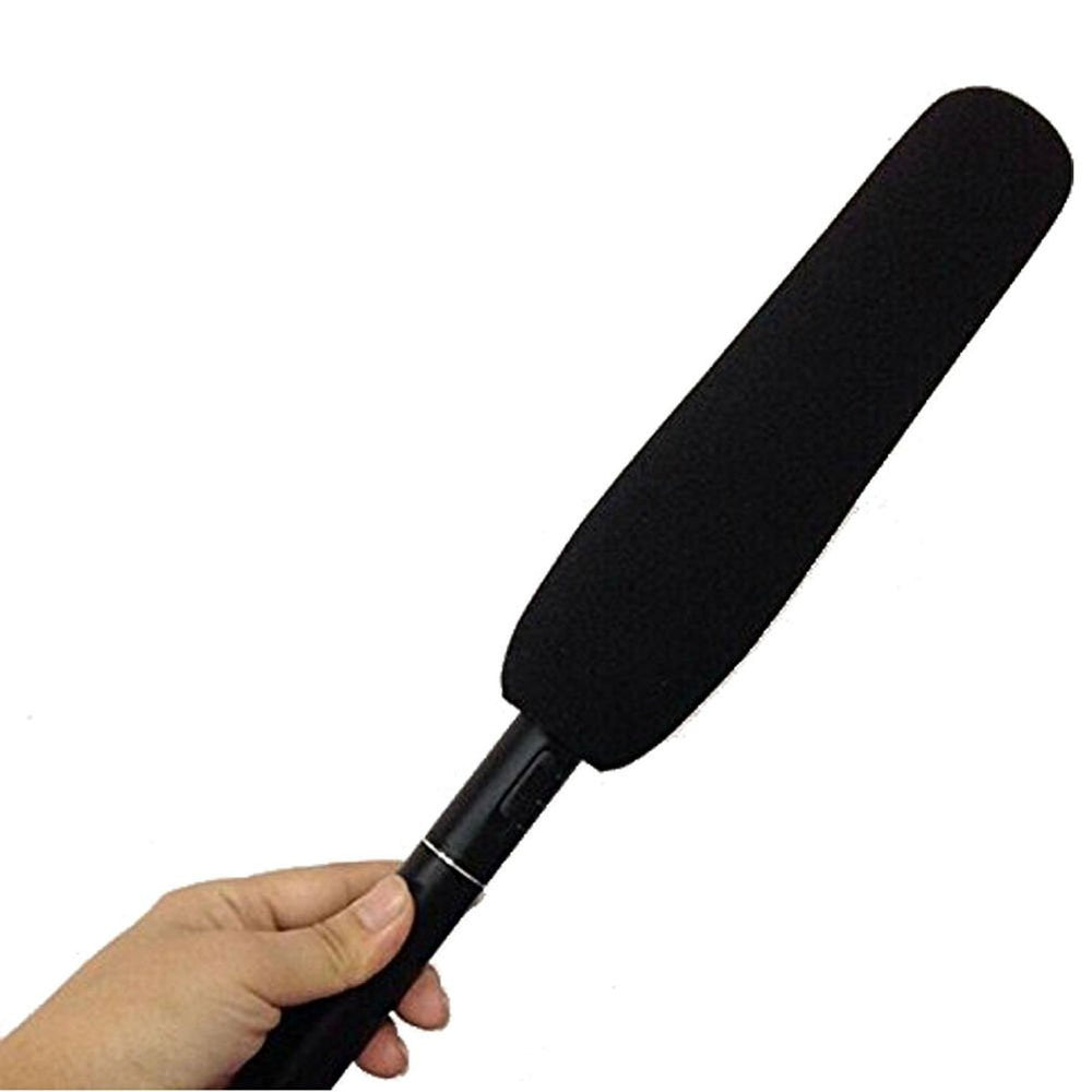 1pc x 12 cm Black Camera Microphone Windscreen Soft Foam Mic Cover Sponge for Shotgun Microphones for Audio-Technica, Azden, Ikegami, Panasonic, Schoeps, Shure, Sennheiser & Sony Mics