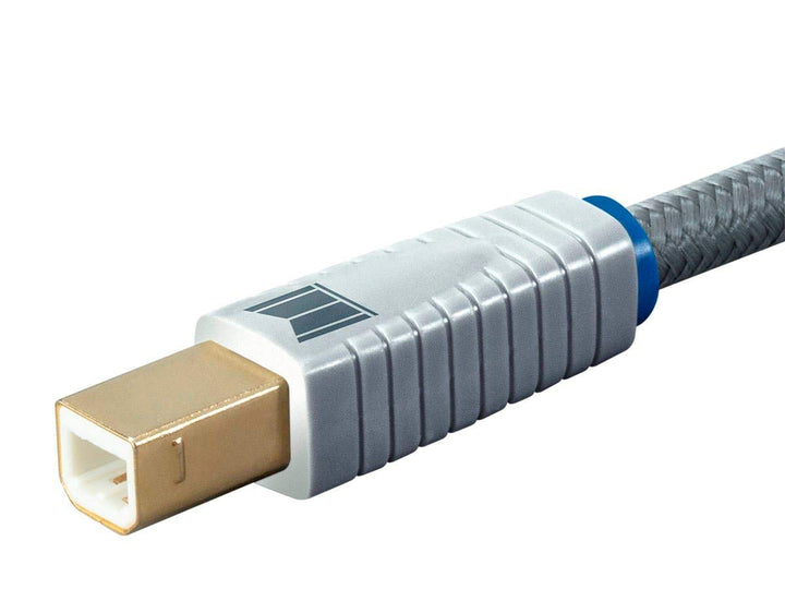 Monolith USB Digital Audio Cable - USB Type-A to USB Type-B, Gold-Plated Connectors, 22AWG, 1 Meter, Gray