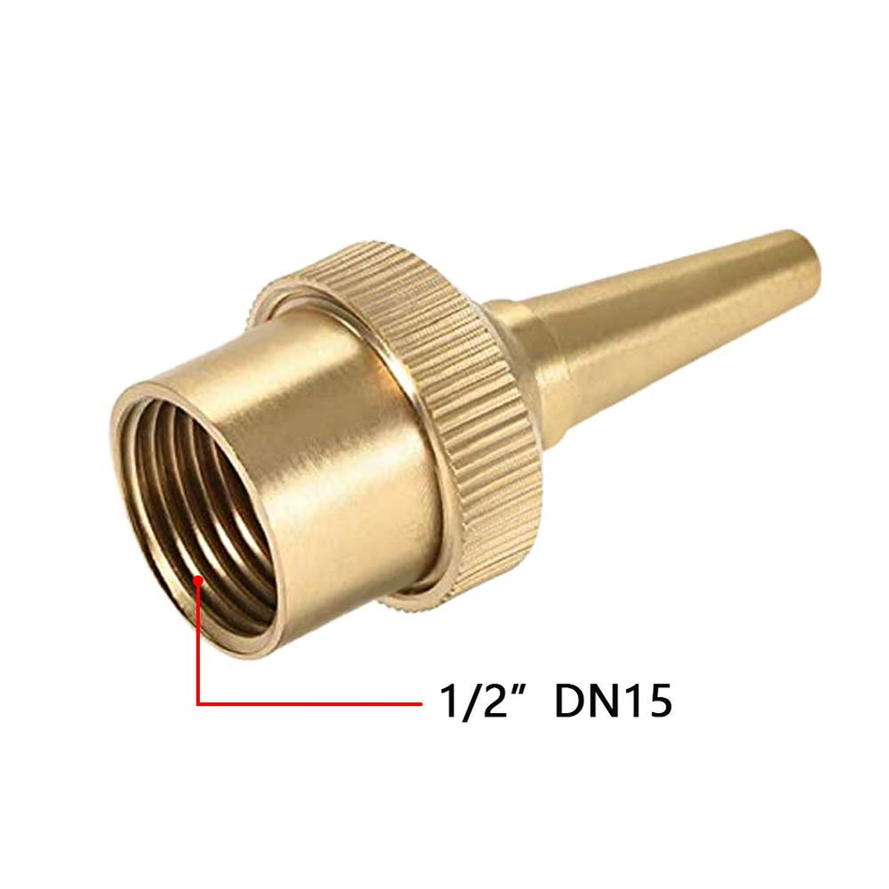 6Pcs 1/2 DN15 Fountain Nozzle Brass Adjustable Direction Jet Water Spray Sprinkler Head for Garden Pond Amusement Park Museum Landscaping Use