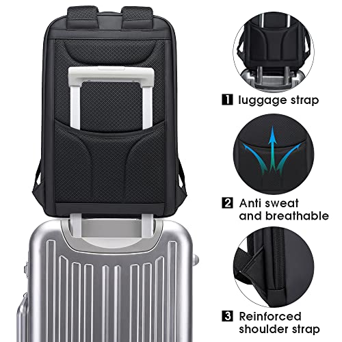 Business Smart Backpack Waterproof fit 15.6 Inch Laptop Backpack with USB Charging Port,Travel Durable Backpack