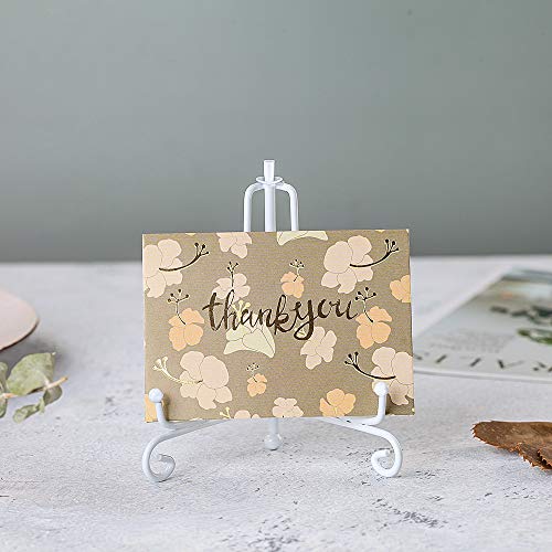 4 Inch White Iron Small Plate Stand Holder, Picture Easel, Display Stand for Cookie, Photo,Placecard or at Weddings, Birthday Party(4 Pack)